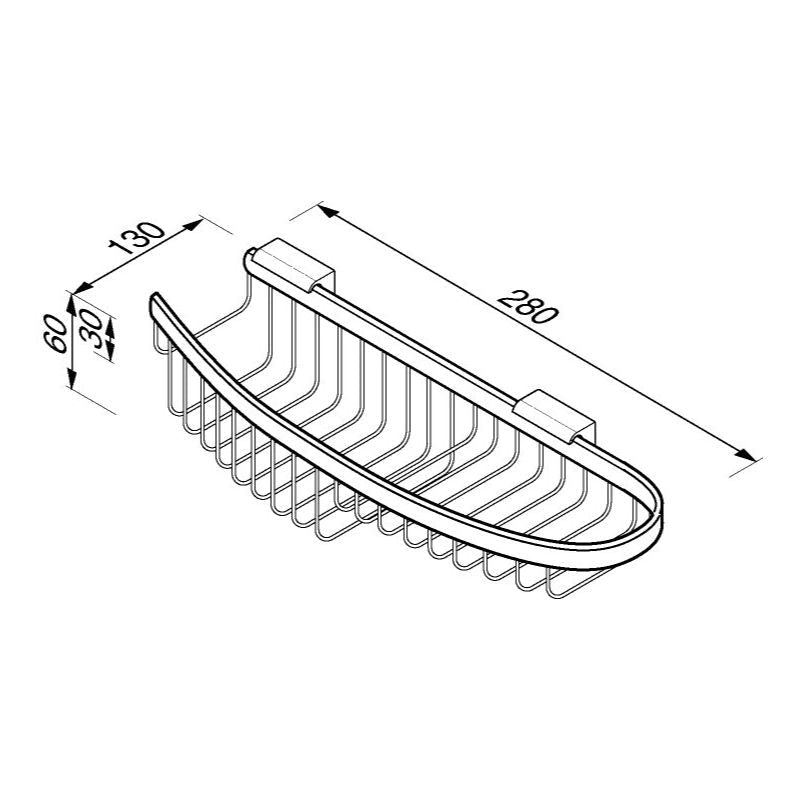 2 Tier Shower Basket - Wing Series - 2501 - Waiheke Bathrooms