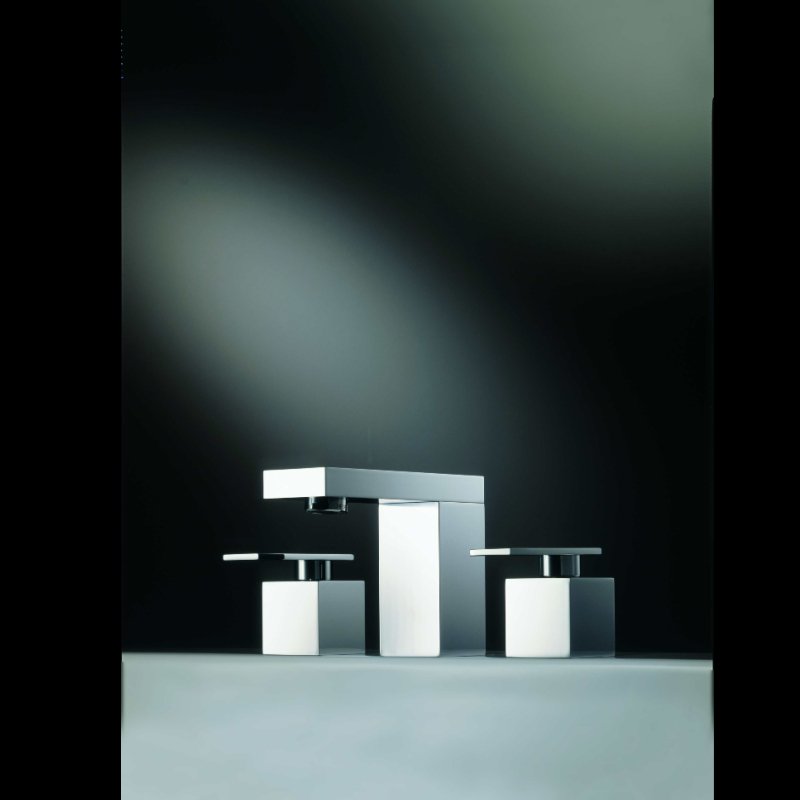 3 Hole Basin Mixer with Pop - up Waste - Geometry Series - 4200 - Waiheke Bathrooms