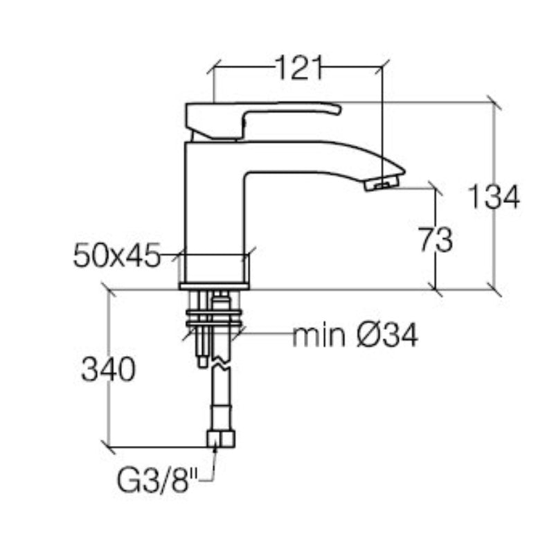 Basin Mixer - Crui Series - 54211 - Waiheke Bathrooms