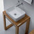 Bathroom 100cm Washtable, Natural Wood & Chrome - 81110.03 - mood photo with vessel and mixer -
Waiheke Bathrooms