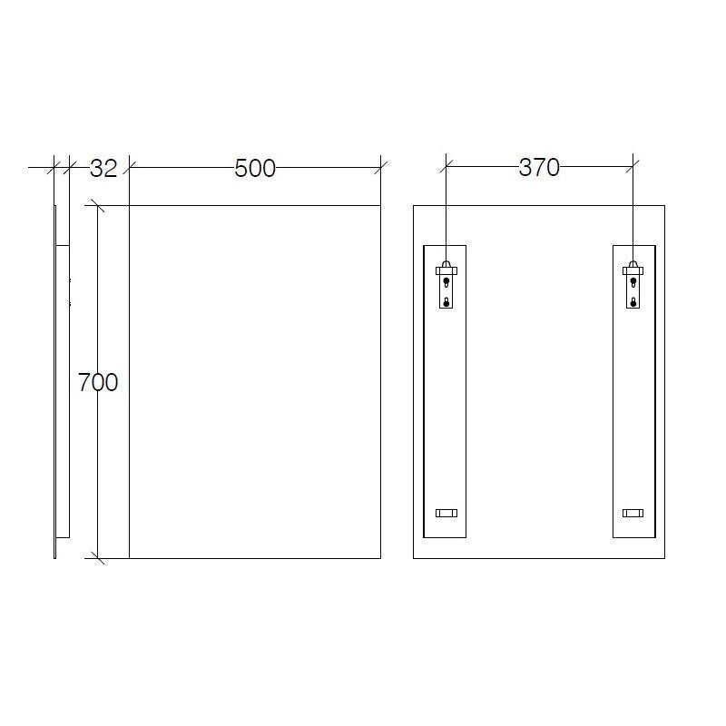 Bathroom Mirror, Rectangular 70x50cm - Speci Series - 5631.29 - Waiheke Bathrooms