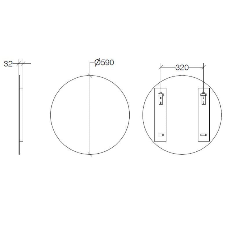 Bathroom Mirror, Round, Ø 59cm - Speci Series - 5632.29 - Waiheke Bathrooms