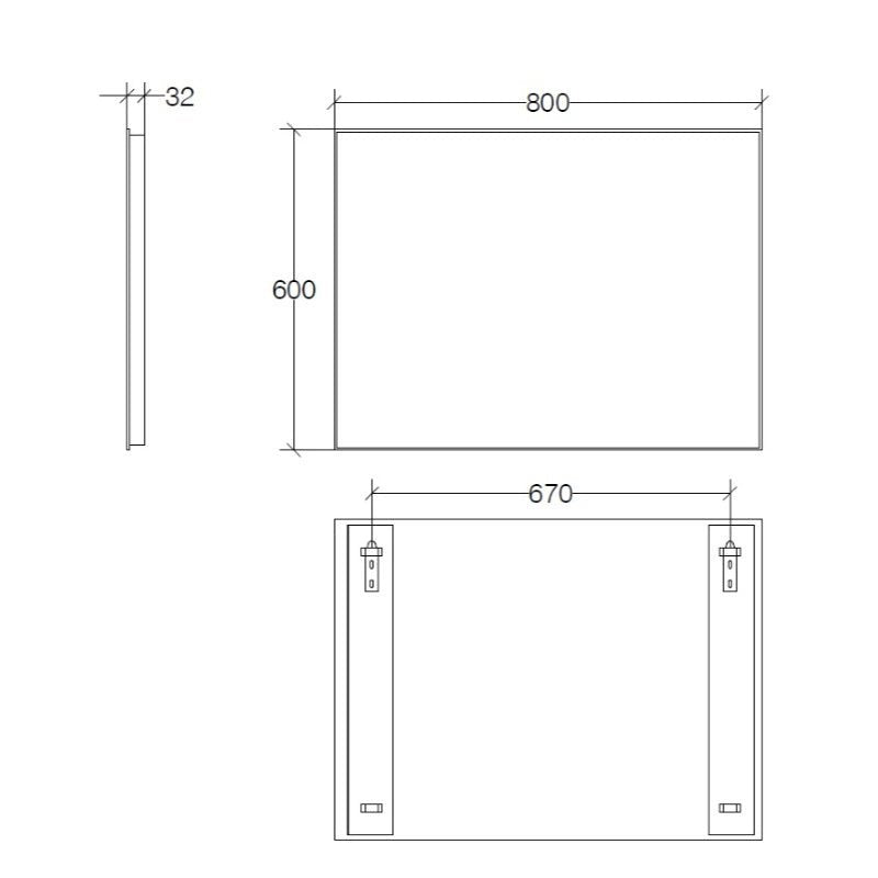 Bathroom Mirror with Bevelled Edge, 60x80cm - Speci Series - 5661.29 - Waiheke Bathrooms