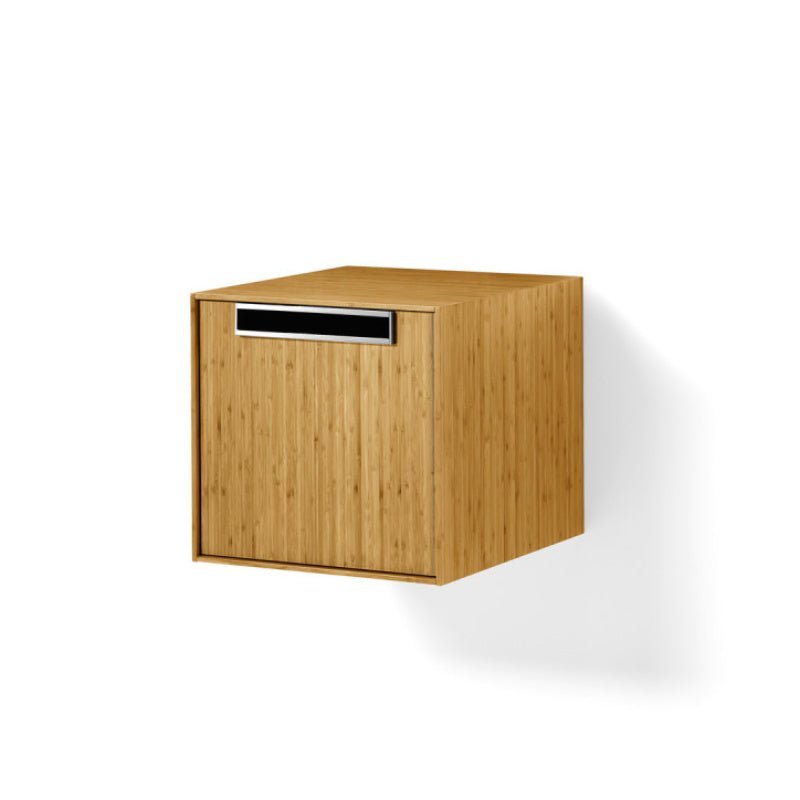 Bathroom Wall Unit, Natural Wood and Chrome, 1 Drawer - 81121.03 - Waiheke Bathrooms