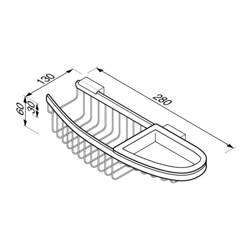 Ceramic Shower Basket - Wing Series - 2505 - Waiheke Bathrooms