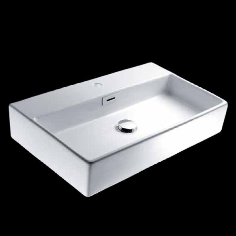 Ceramic Square Basin, 70cm - 53710 - Waiheke Bathrooms