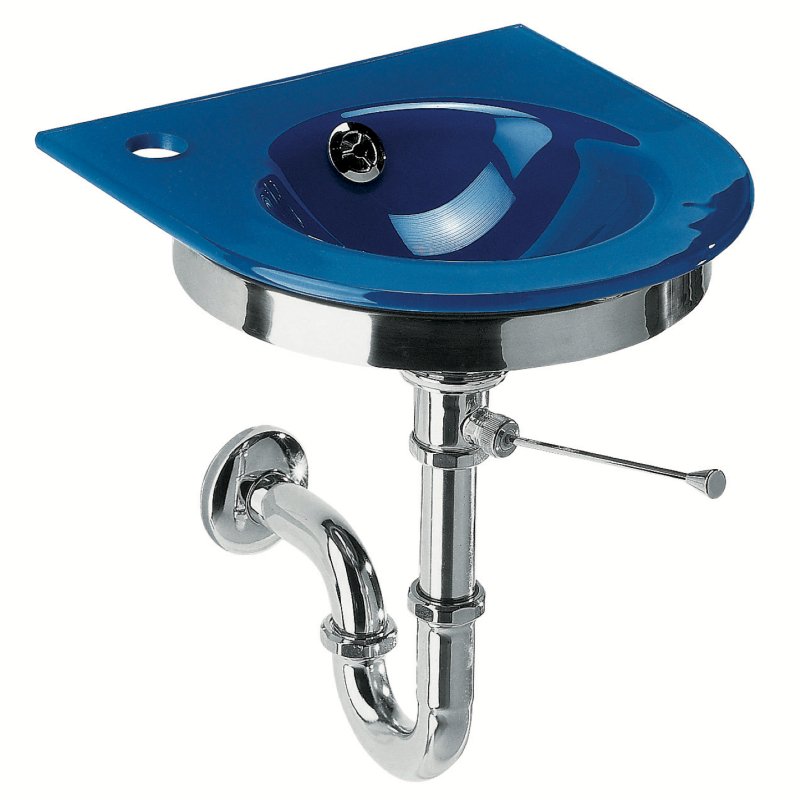 Cobalt Blue Slump Glass Basin - Made in Italy - 6612.86 - Waiheke Bathrooms