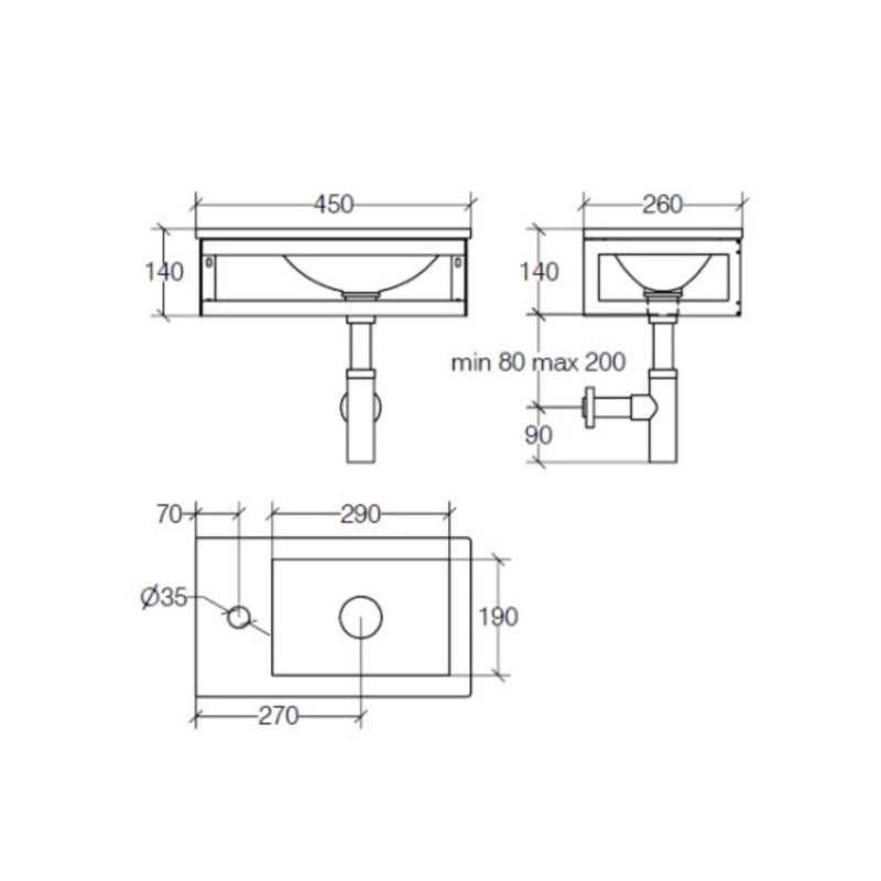 Compact Glass Basin 45cm, Green Ice - 665811.29.89 - Waiheke Bathrooms