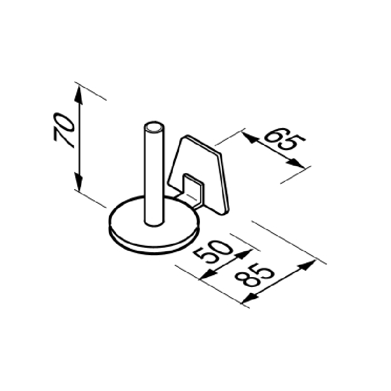 Compact Spare Toiletroll Holder - Hotel Series - 5128 - Waiheke Bathrooms