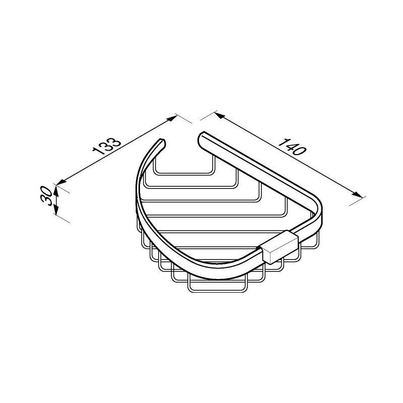 Corner Soap Basket - Wing Series - 2510 - Waiheke Bathrooms