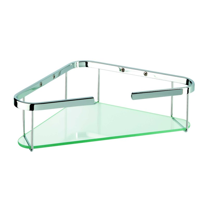 Deep Corner Glass Shelf - Hotel Series - 194 - Waiheke Bathrooms