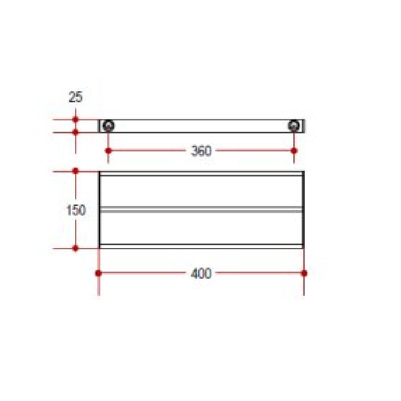 Double Towel Rail 40cm - Skuara Series - 52824 - Waiheke Bathrooms