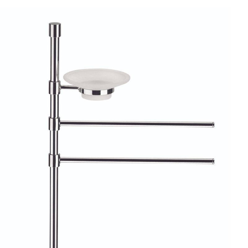 Double Towel & Soap Holder Stand - Floor - Li5121 - Waiheke Bathrooms