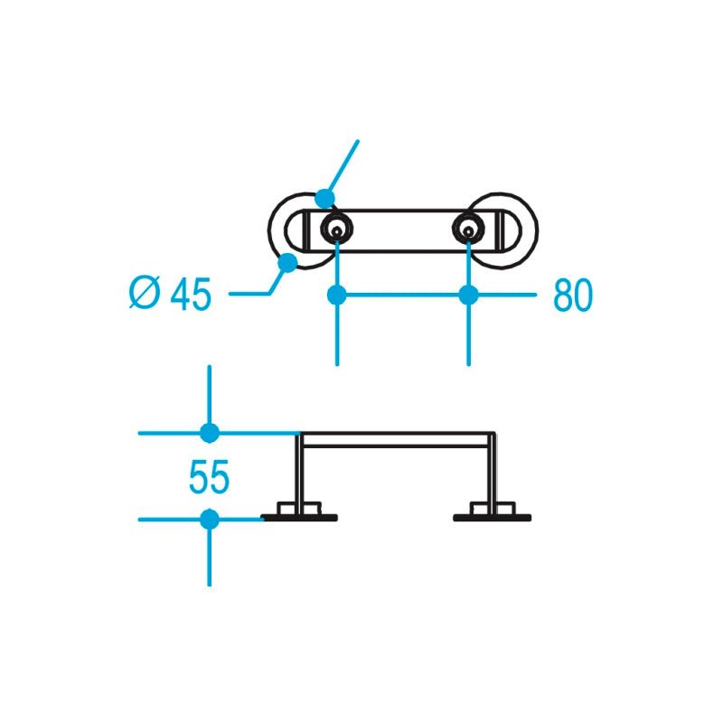 Double Wall Hook - Skuara Series - 52852 - Waiheke Bathrooms