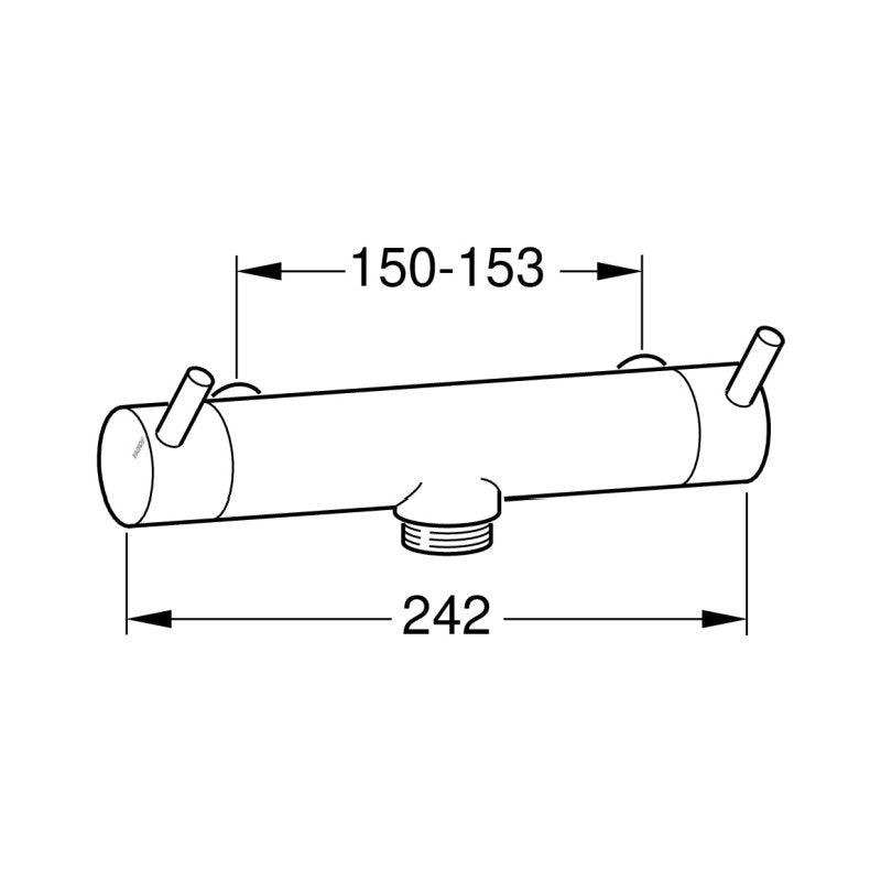 Exposed Shower Mixer - Geometry Series - 1300 - Waiheke Bathrooms