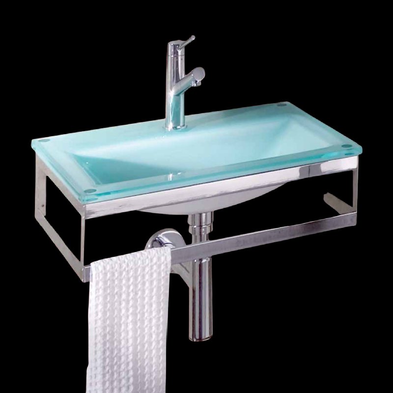 Glass Basin 51cm, Green Ice - 665801.29.89 - Waiheke Bathrooms