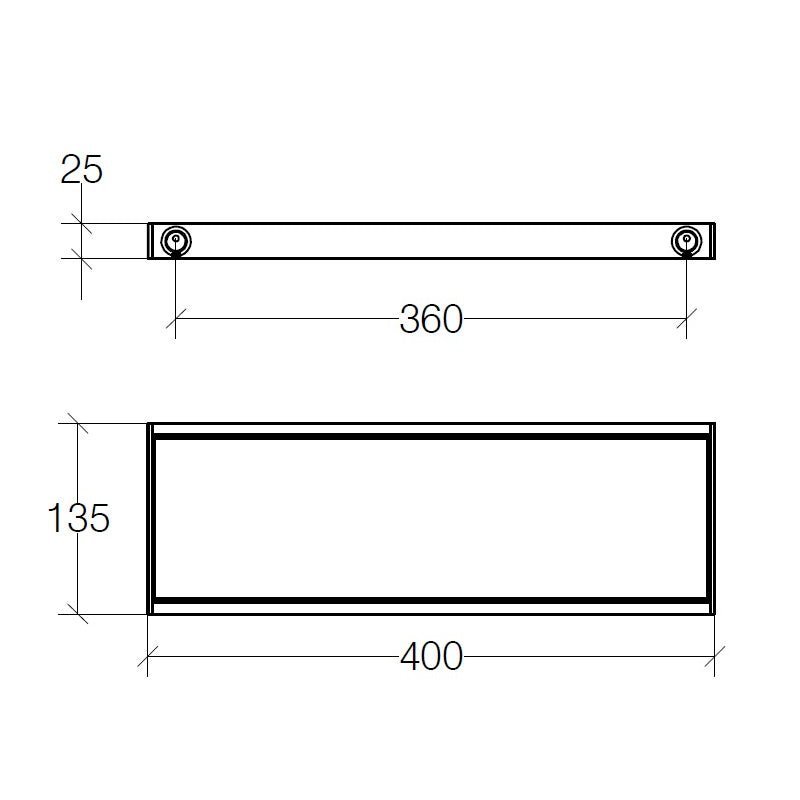 Glass Shelf 40cm - Skuara Series - 52834 - Waiheke Bathrooms