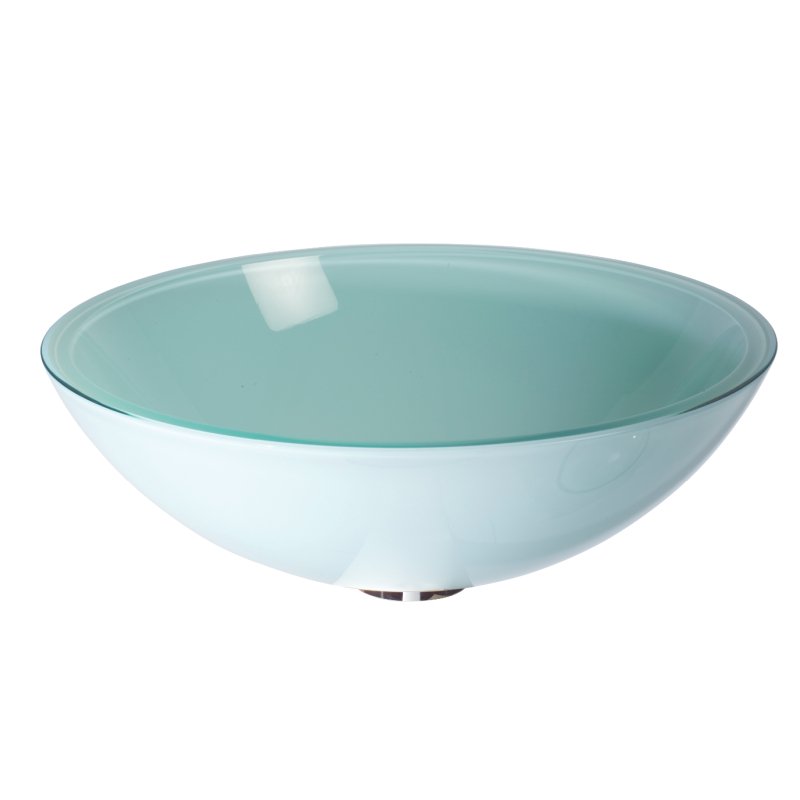 Glass Vessel Basin, Green Ice, Ø 425mm - 53696.29.89 - Waiheke Bathrooms