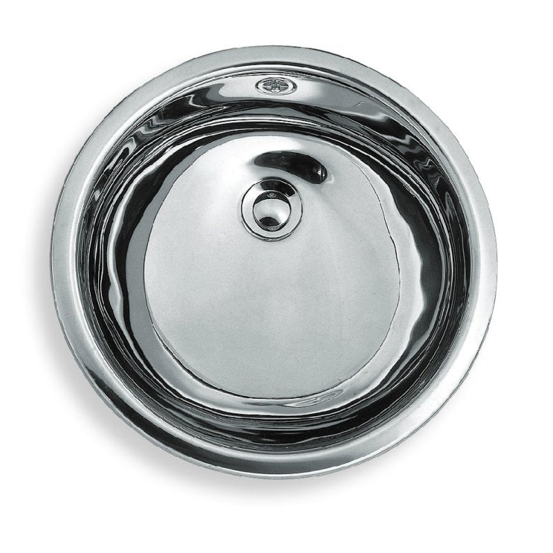 Large Stainless Steel Drop - in Basin 44cm, Raised Edge - 53611 - Waiheke Bathrooms