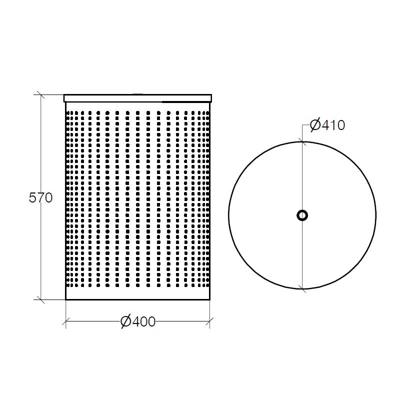 Laundry Bin, Ø 400mm - Made in Italy - 5353.29 - Waiheke Bathrooms