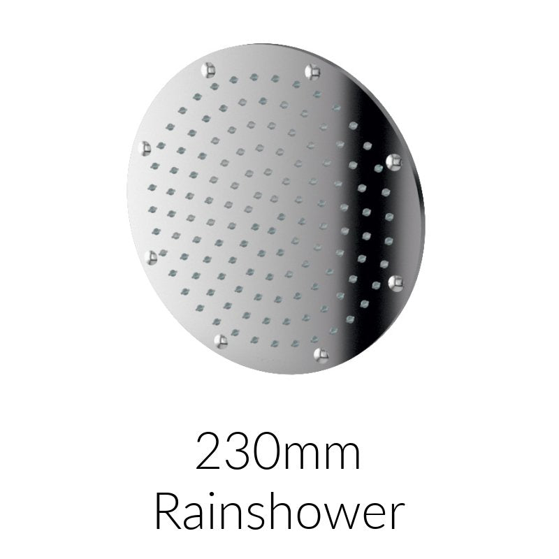 Rainshower Head & Arm, Ceiling - Mounted, 230mm - 53804&53811 - Waiheke Bathrooms