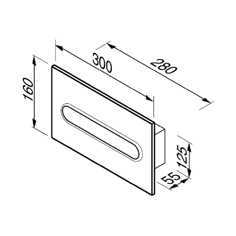 Recessed Tissue Container - Hotel Series - 123 - Waiheke Bathrooms