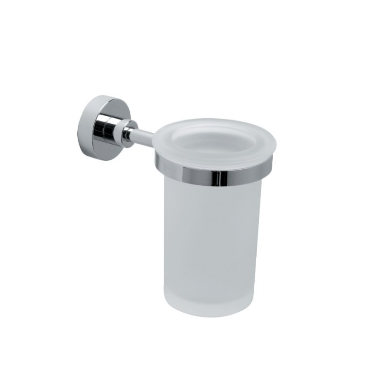 Satin Glass Tumbler and Holder - Baketo Series - 5201satin - Waiheke Bathrooms