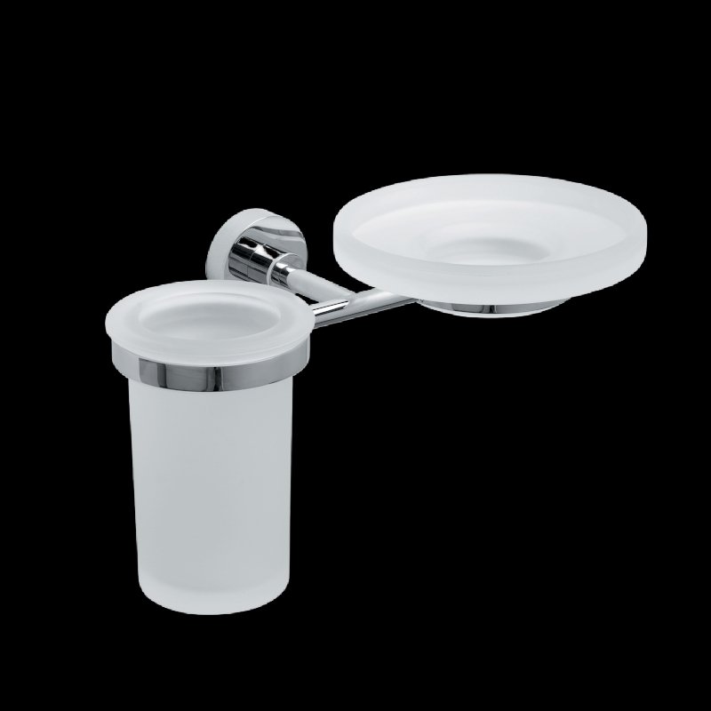 Satin Glass Tumbler and Soap Holder - Baketo Series - 52012 - 55003 - 55004 - Waiheke Bathrooms