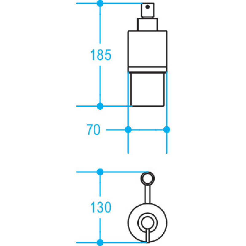 Soap Dispenser for Baketo Rail System - 5231 - Waiheke Bathrooms