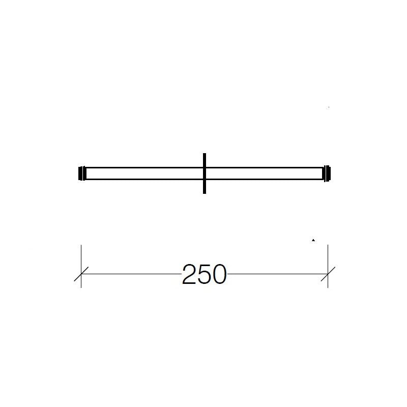 Spares - Double Roll Holder Rod - Skuara Series - R22528071 - Waiheke Bathrooms