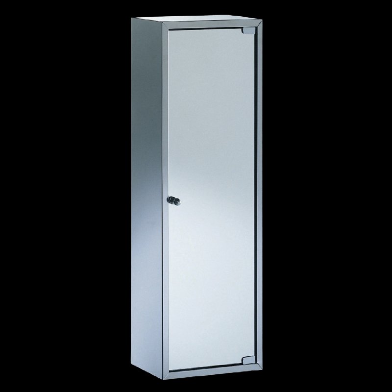 Stainless Steel Bathroom Cabinet, Mirror Door, 75x25cm - 5172.29.79MirrorDoor - Waiheke Bathrooms