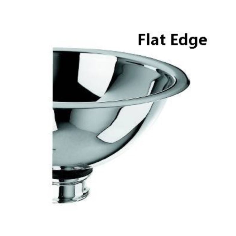 Stainless Steel Drop - in Basin, Flat Edge, Ø 280mm - 53583 - Waiheke Bathrooms