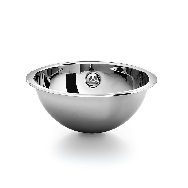 Stainless Steel Drop - in Basin, Flat Edge, Ø 330mm - 53593 - Waiheke Bathrooms