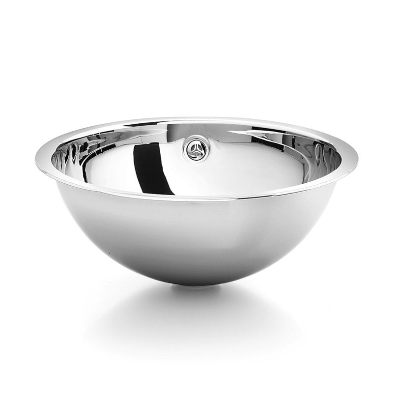 Stainless Steel Drop - in Basin, Flat Edge, Ø 410mm - 53653 - Waiheke Bathrooms