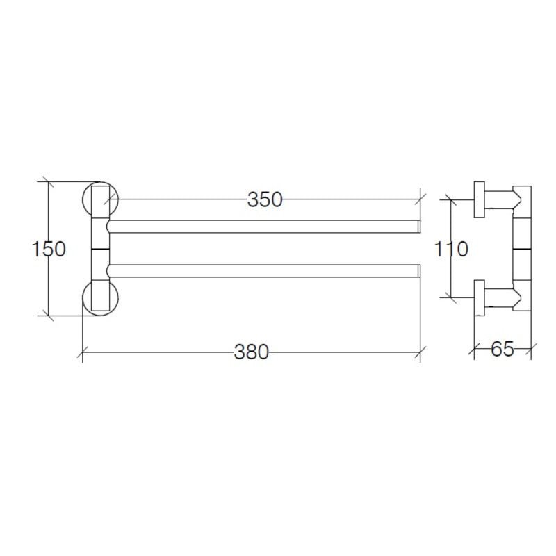 Swivel Towel Rail - Baketo Series - 52152 - Waiheke Bathrooms