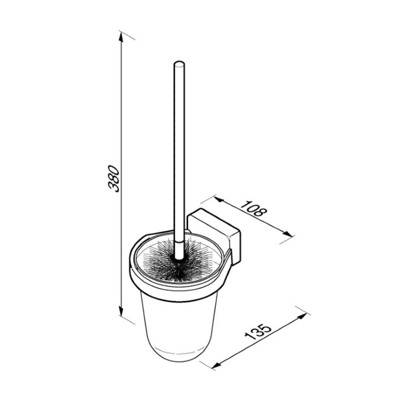 Toilet Brush Holder - Bloq Series - 7010 - Waiheke Bathrooms