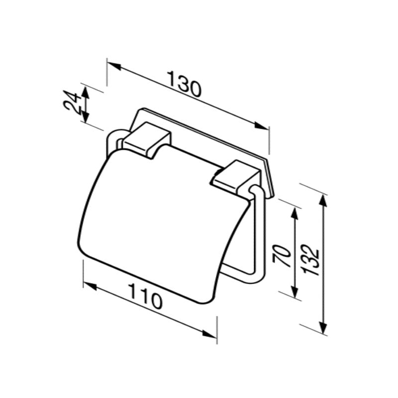 Toilet Roll Holder with Cover - Hotel series - 5144 - Waiheke Bathrooms