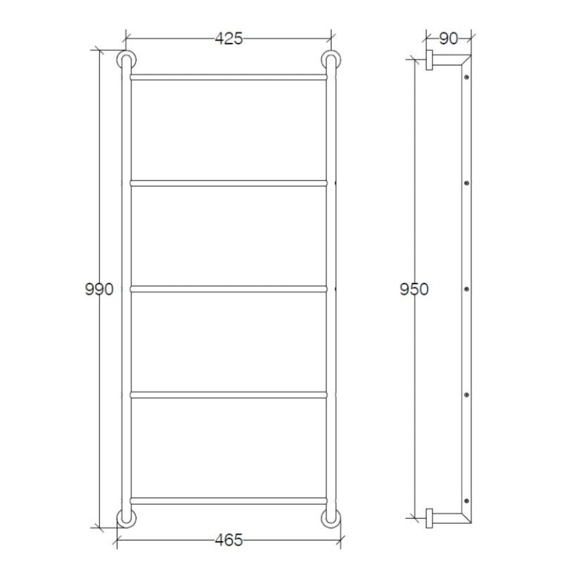 Towel Ladder 99x46.5cm - Baketo Series - 5233.29 - Waiheke Bathrooms