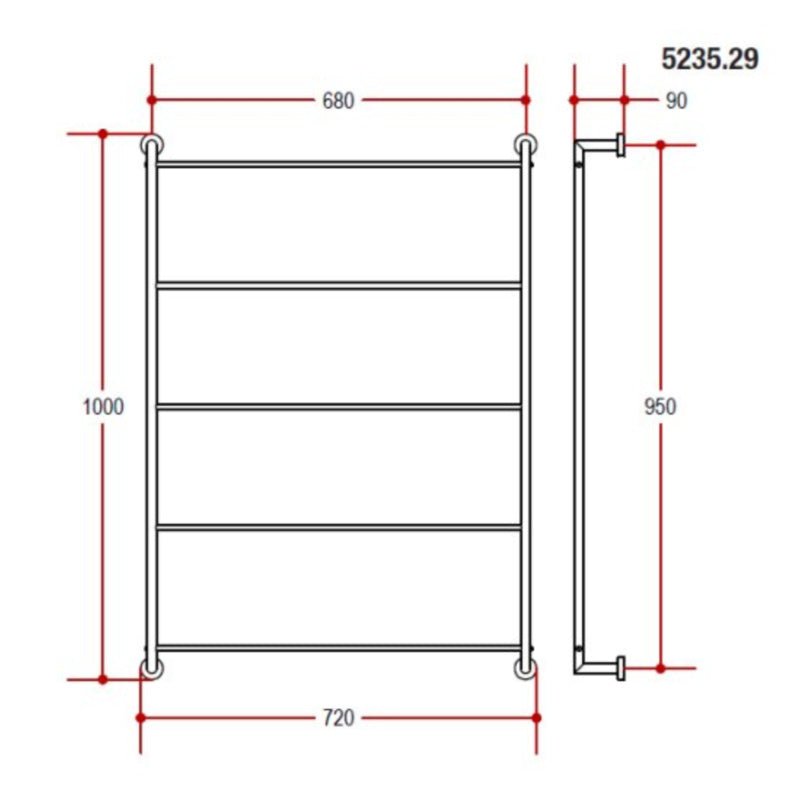 Towel Ladder 99x72cm - Baketo Series - 5235 - Waiheke Bathrooms