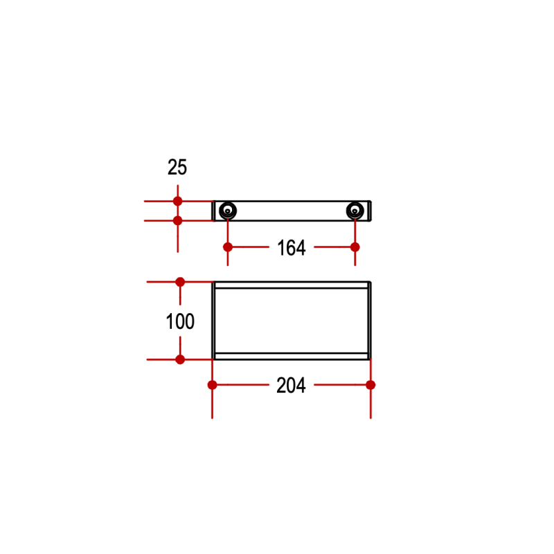 Towel Rail 20cm - Skuara Series - 52812 - Waiheke Bathrooms