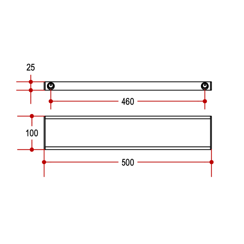 Towel Rail 50cm - Skuara Series - 52815 - Waiheke Bathrooms