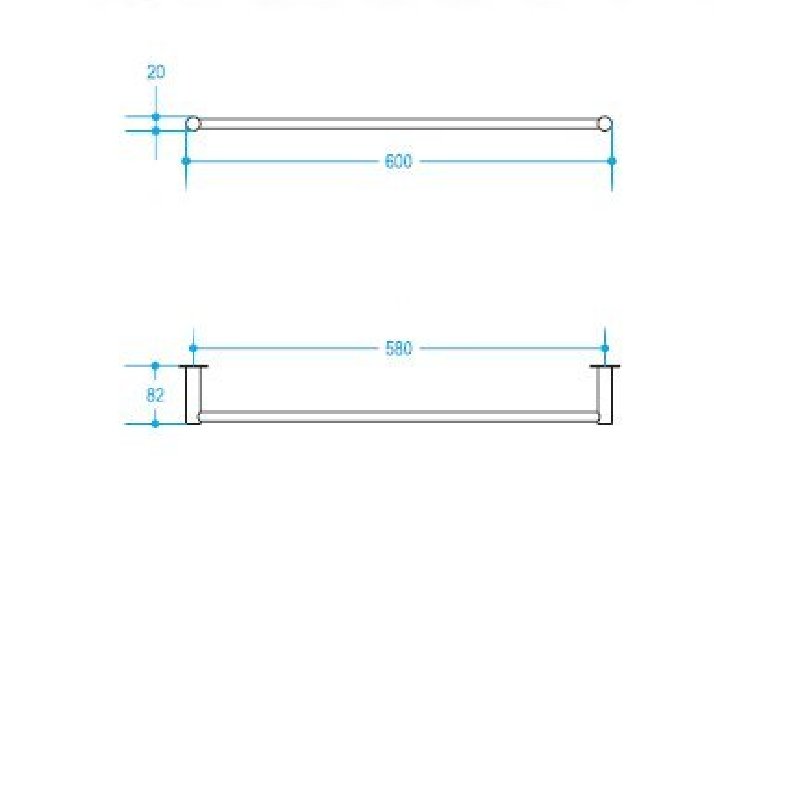 Towel Rail 60cm - Picola Series - 5262 - Waiheke Bathrooms