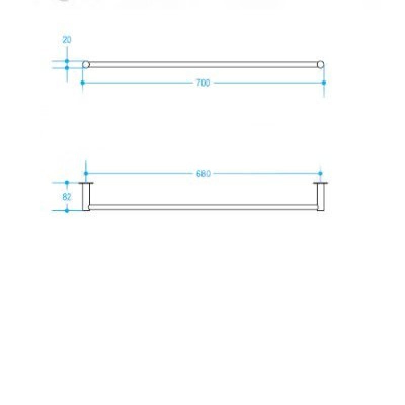 Towel Rail 70cm - Picola Series - 5263 - Waiheke Bathrooms