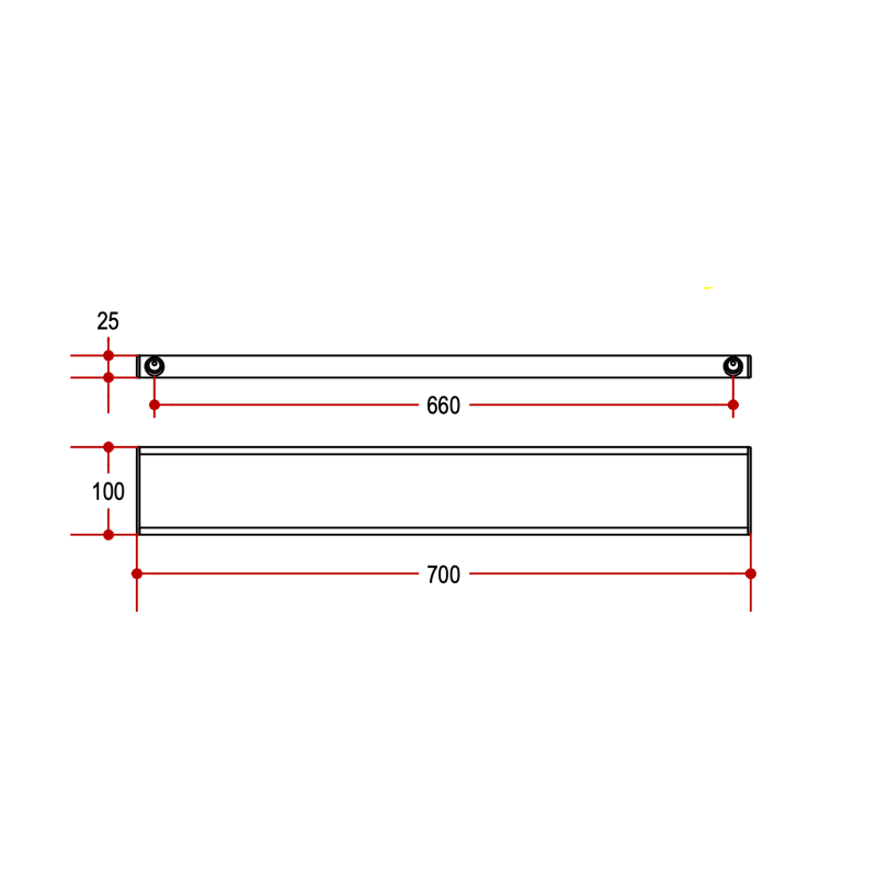 Towel Rail 70cm - Skuara Series - 52817 - Waiheke Bathrooms