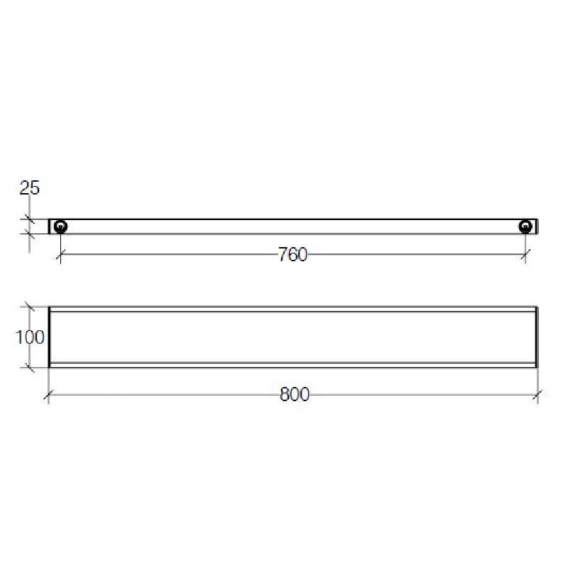 Towel Rail 80cm - Skuara Series - 52818 - Waiheke Bathrooms