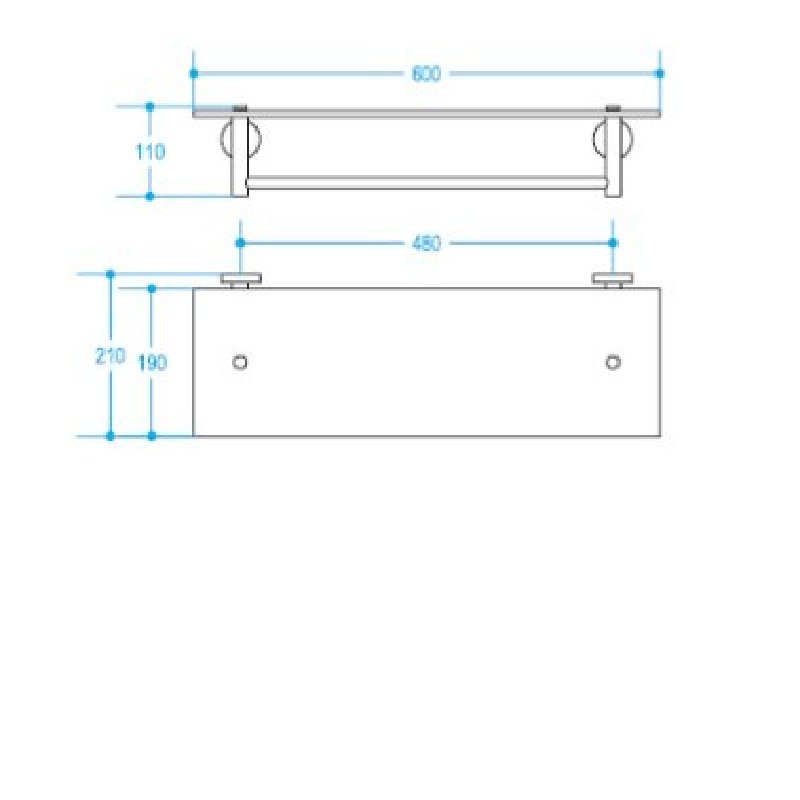 Towel Shelf, 60cm - Picola Series - 5274.29 - Waiheke Bathrooms