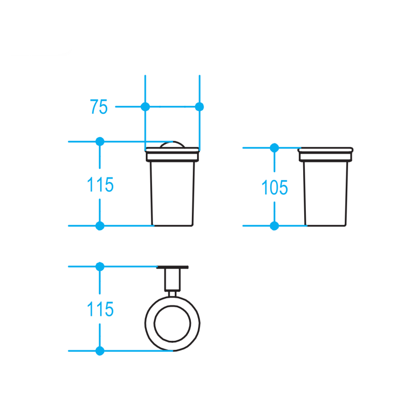 Tumbler Holder - Picola Series - 5251.29 - Waiheke Bathrooms