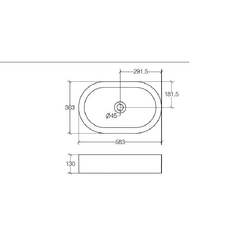 Vessel Basin - Oblong, 580x345 - 53715 - Waiheke Bathrooms