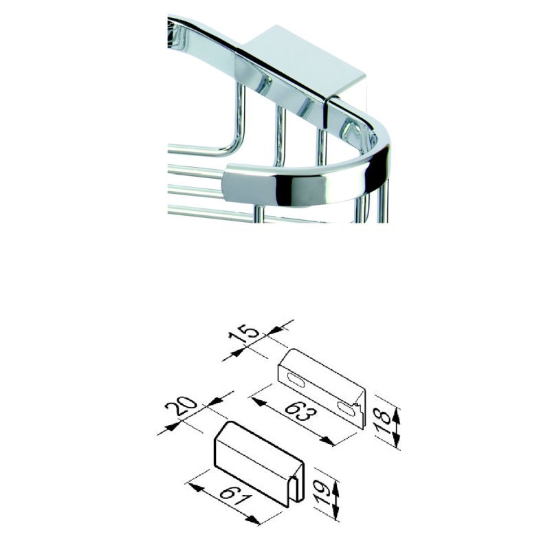 Wall Bracket for Shower Baskets - Hotel Series - 697 - Waiheke Bathrooms